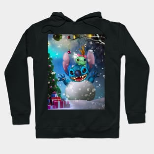 Stitch, play snowballs Hoodie